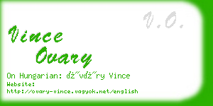 vince ovary business card